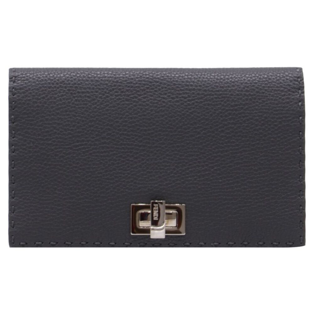 Fendi Selleria Wallet in Grey Leather
